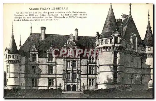 Cartes postales Azay Le Rideau Chateau