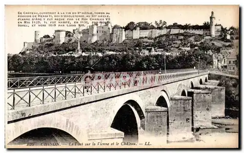 Cartes postales Chinon Le Pont Sur la Vienne et Le Chateau