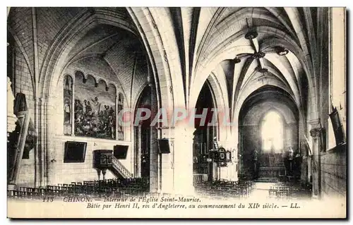 Cartes postales Chinon Interieur de l Eglise Saint Maurice Batie Par Henri II roi d Angleterre