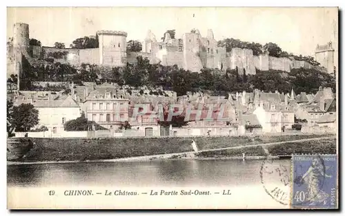 Ansichtskarte AK Chinon Le Chateau Le Parte Sud Ouest