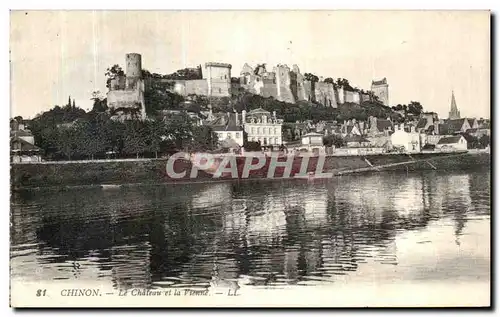 Cartes postales Chinon Le Chateau et la Vienne