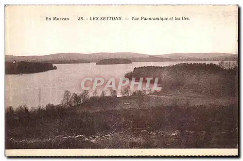 Ansichtskarte AK Le Morvan Les Settons Vue Panoramique et les Iles