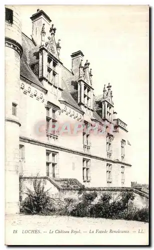 Ansichtskarte AK Loches Le Chateau Royal la Facade Renaissance