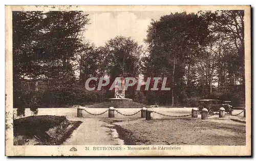 Ansichtskarte AK Rethondes Monument de l Armistice Militaria