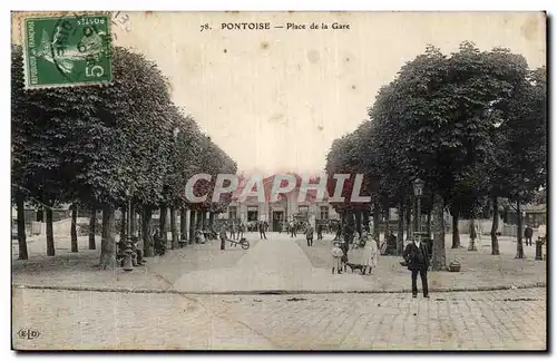 Cartes postales Pontoise Place de la Gare