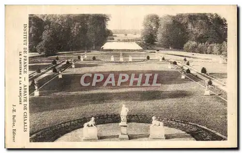 Cartes postales Institut De France Abbaye De Chaalis Le Parterre A La Francaise