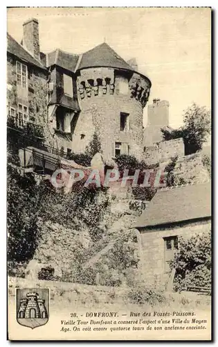 Cartes postales Domfront Rue des Fosses Plissons Vieille Tour Domfront