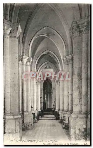 Cartes postales Saint Germer L Eglise Bas Cotes Conduisant a la Chapelle