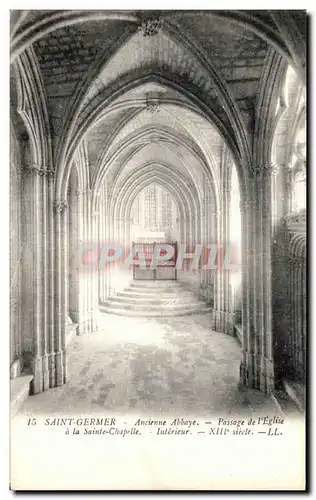 Cartes postales Saint Germer Ancienne Abbaye Passage de l Eglise a la Sainte Interieur