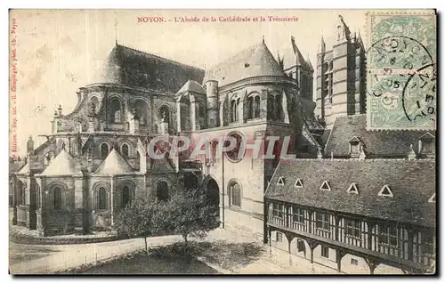 Ansichtskarte AK Noyon L Abside de la Cathedrale Et La Tresorerie