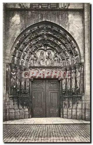 Cartes postales Senlis La cathedrale Portail central