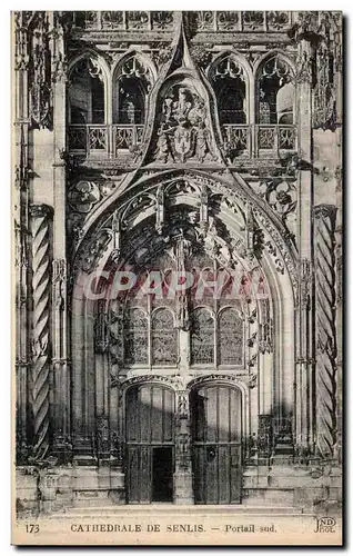 Cartes postales Cathedrale de Senlis Portail Sud