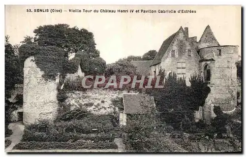 Cartes postales Senlis Viellie Tour du Chateau Henri IV et Pavillon Gabrielle d Estrees