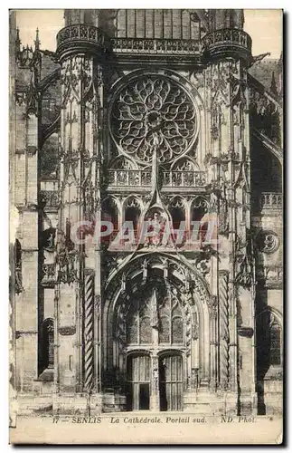 Ansichtskarte AK Senlis La Cathedrale Portail Sud