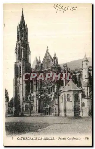 Ansichtskarte AK Senlis La Cathedrale Facade Occidentale