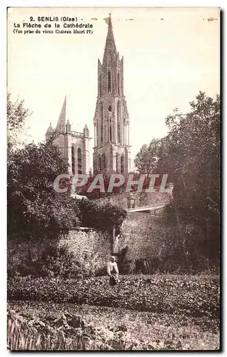 Ansichtskarte AK Senlis La Fleche de la Cathedrale