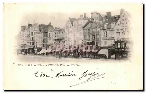 Cartes postales Beauvais Place de l Hotel de Ville