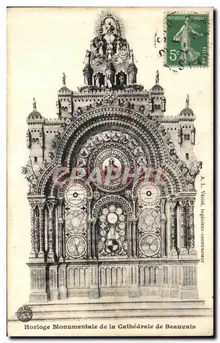 Cartes postales Horloge Monumentale de la Cathedrale de Beauvais