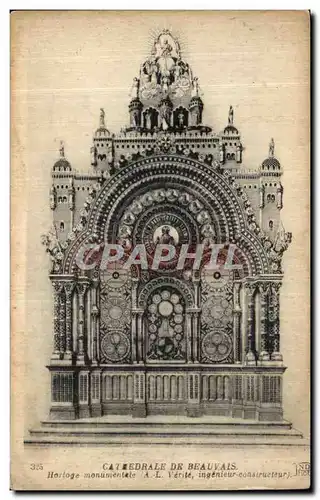 Cartes postales Cathedrale de Beauvais Horloge monumentale