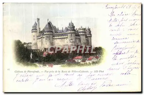 Cartes postales Chateau de Pierrefonds Vue Prise de la Route de Villers Cotterets