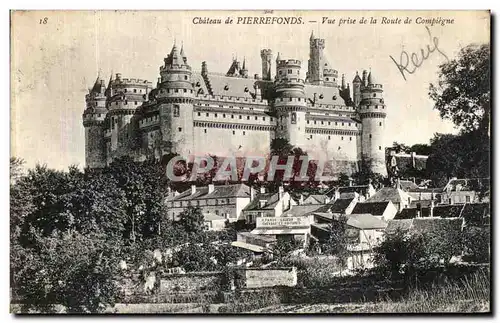 Ansichtskarte AK Chateau de Pierrefonds Vue prise de la Route de Compiegne