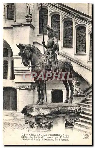 Ansichtskarte AK Chateau De Pierrefonds Statue de Louis d Orleans par Fremiet