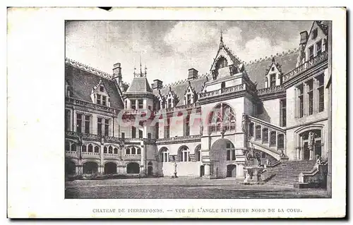 Cartes postales Chateau De Pierrefonds Vue De L Angle Interieur Nord De La Cour