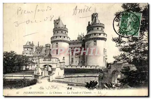 Ansichtskarte AK Pierrefonds La Chateau La Facade et L Entree