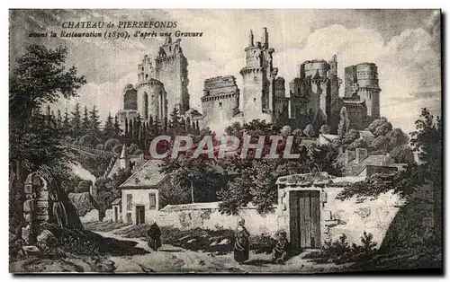 Ansichtskarte AK Chateau de Pierrefonds avant sa Restauration 1830 d apres une Gravure