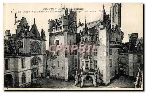 Cartes postales Chateau de Pierrefonds Le Chapelle et l Escalier d honneur