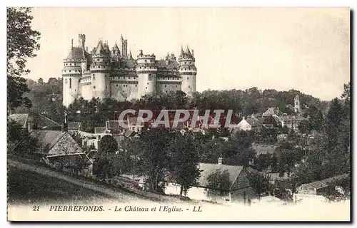 Cartes postales Pierrefonds Le Chateau et l Eglise