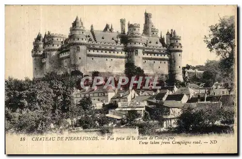 Cartes postales Pierrefonds Vue prise de la Route de Compiegne