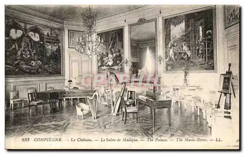 Ansichtskarte AK Compiegne Le Chateau Le Salon de Musique