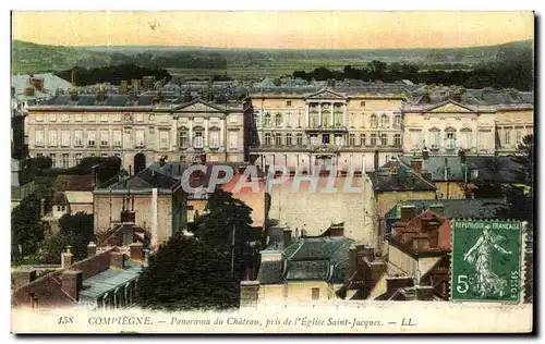 Cartes postales Compiegne Panorama du Chateau pris de l Eglise Saint Jacques