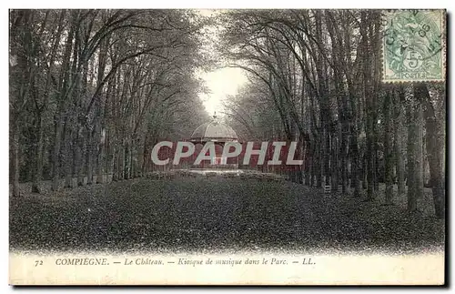 Ansichtskarte AK Compiegne Le chateau Kiosque de musique dans le Parc