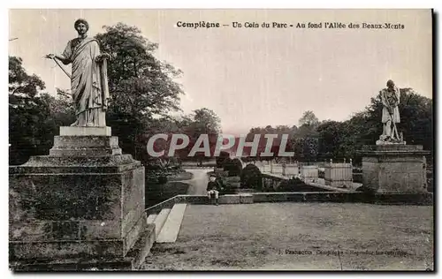 Ansichtskarte AK Compiegne Un Coin du Parc Au fond l Allee des Beaux Monts