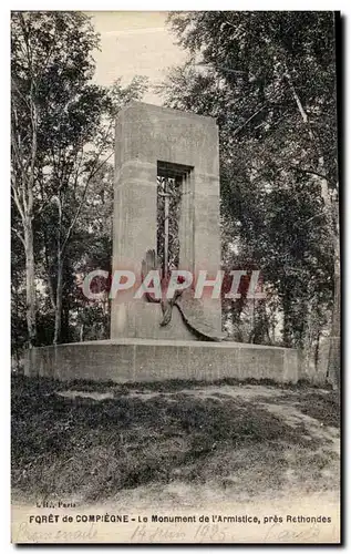 Ansichtskarte AK Foret de Compiegne Le Monument de l Armistice pres Rethondes