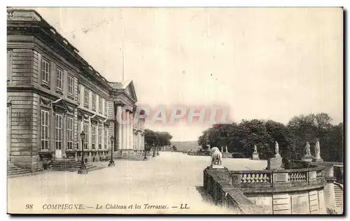 Ansichtskarte AK Compiegne Le Chateau et les Terrasses