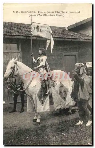 Cartes postales Compiegne Fetes de Jeanne d Arc HJuuin 1913 Jenne d arc Mlle Alice Dumars