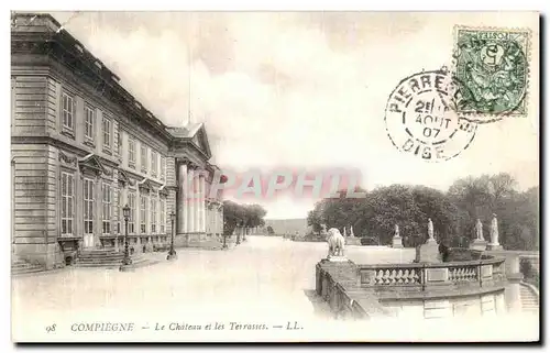 Ansichtskarte AK Compiegne Le Chateau et les Terrasses