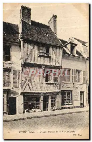 Cartes postales Compiegne Vieille Maison de la Rue Solferino Coiffeur