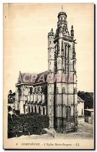 Ansichtskarte AK Compiegne L Eglise Saint Jacques