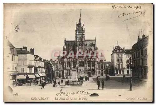 Cartes postales Compiegne La Place de l Hotel de Ville