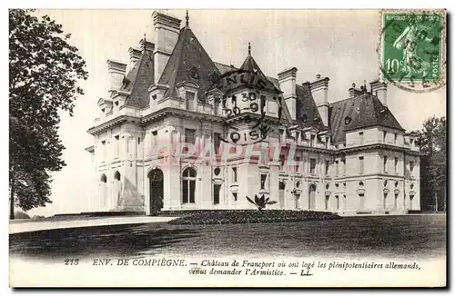 Ansichtskarte AK Env De Compiegne Chateau de Francport ou sont loge les plenipotentiaires allemands Militaria