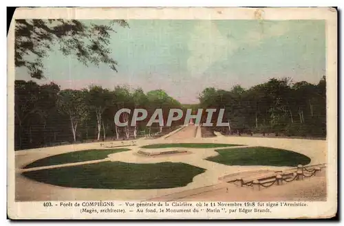 Cartes postales Foret De Compiegne Vue generale de la Clairiere