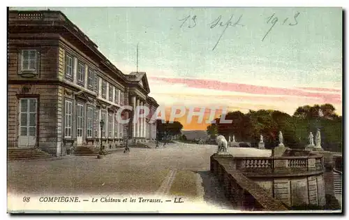 Ansichtskarte AK Compiegne Le Chateau et les Terrasses