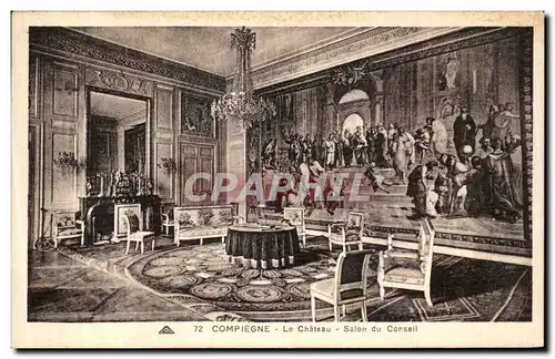 Cartes postales Compiegne Le Chateau Salon du Conseil