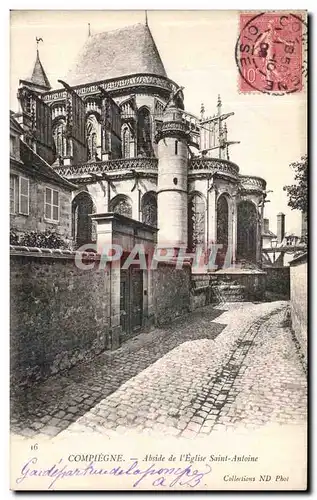 Ansichtskarte AK Compiegne Abside de l Eglise Saint Antoine