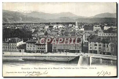 Cartes postales Grenoble Vue Generale et le Massif de Taillefer au Loin l Obiou