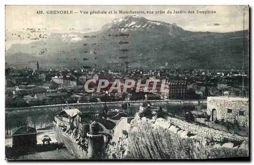 Ansichtskarte AK Grenoble Vue Generale et le Moucherotte Vue prise du Jardin des Dauphins